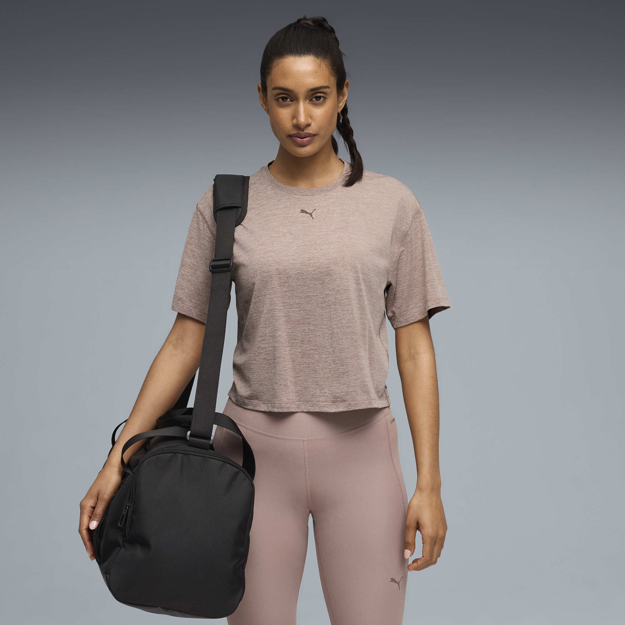 PUMA Cloudspun Ultra Soft Women's Relaxed Training T-Shirt in Beige, Size XL