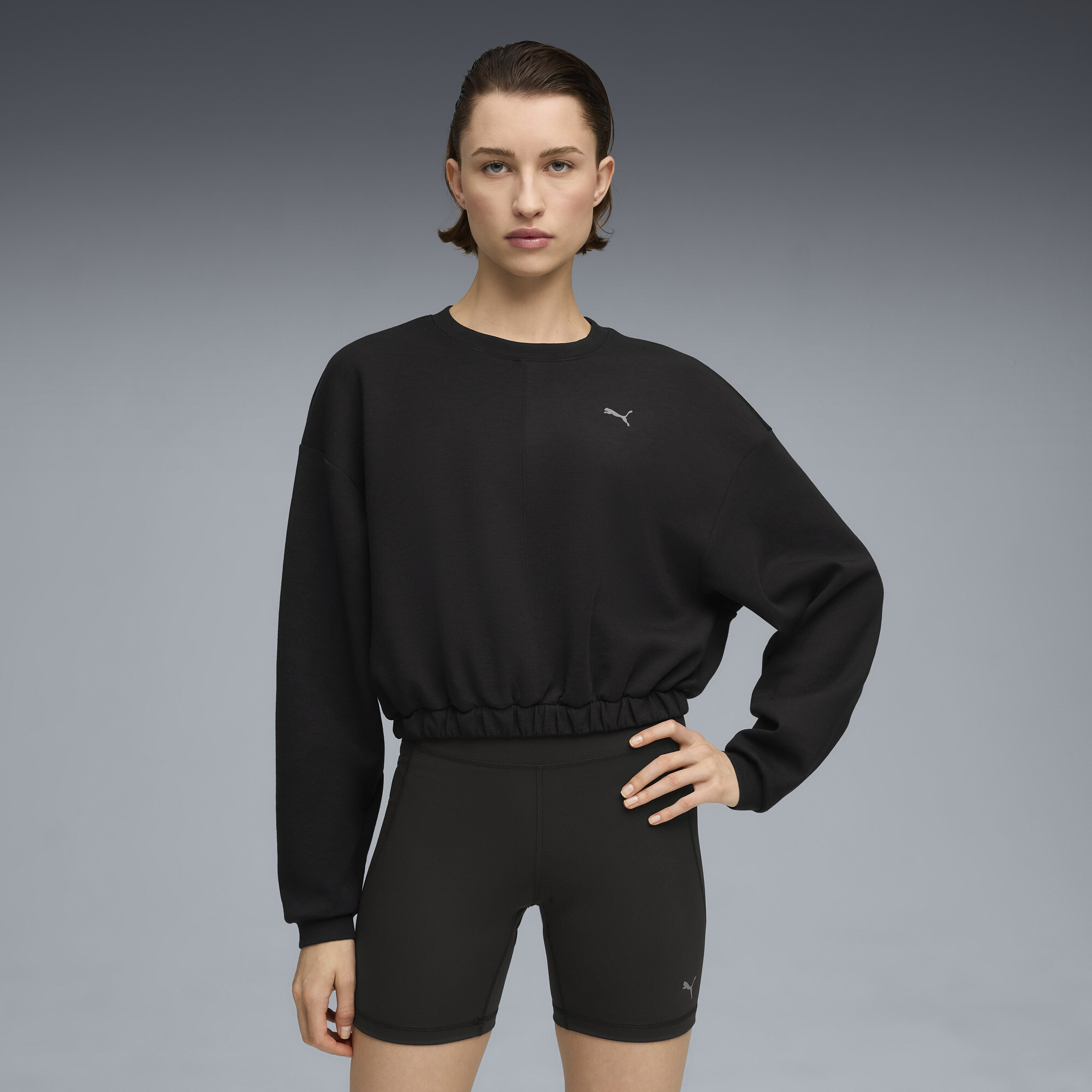 PUMA CLOUDSPUN trainingstop met ronde hals voor Dames, Zwart, Maat XXS thumbnail 6