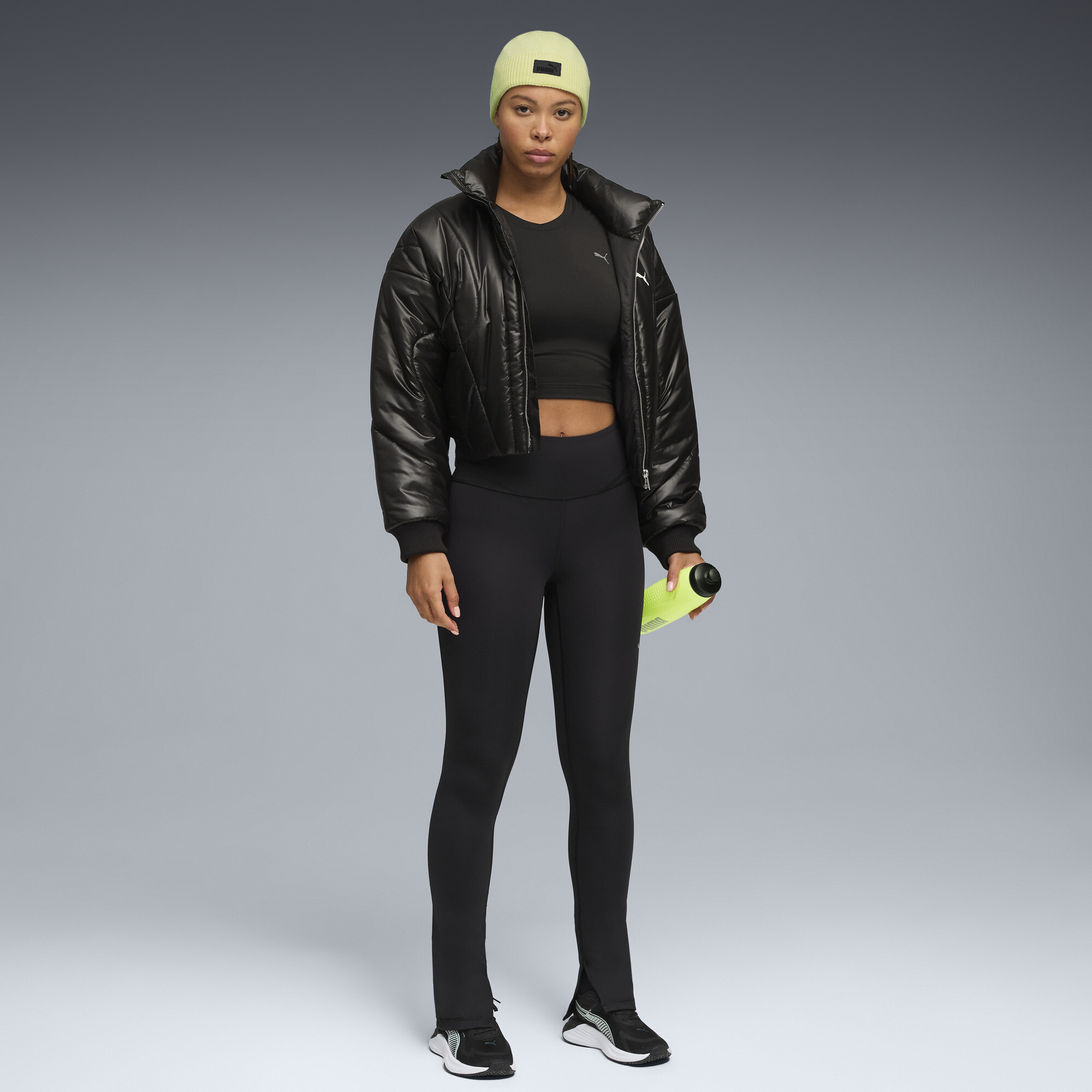 PUMA SHAPE tight met splitjes voor Dames, Zwart, Maat L thumbnail 4