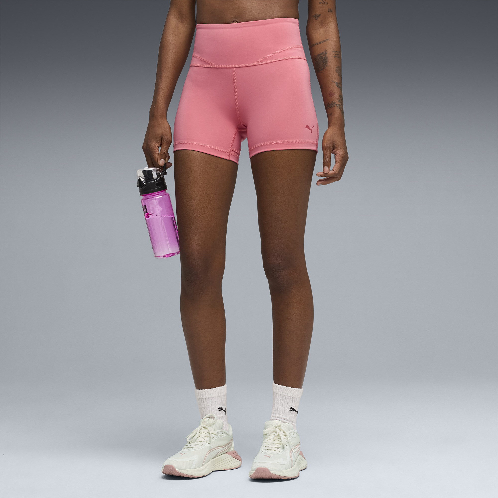 PUMA SHAPE 3"korte tight voor Dames, Roze, Maat XL thumbnail 4