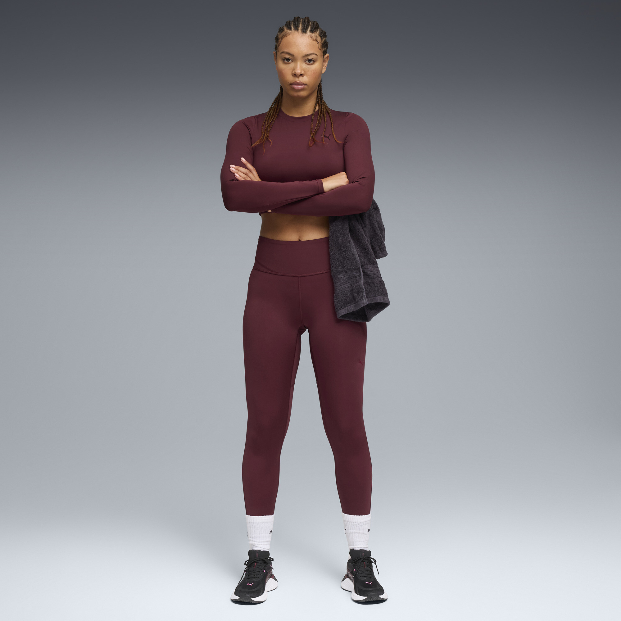 PUMA SHAPE cropped top met lange mouwen voor Dames, Maat XL thumbnail 4