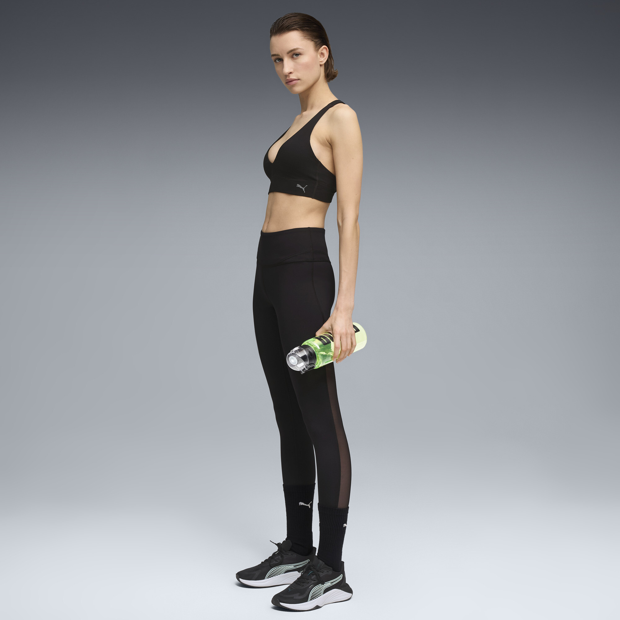 PUMA SHAPELUXE beha met diepe halslijn voor Dames, Zwart, Maat XL thumbnail 4