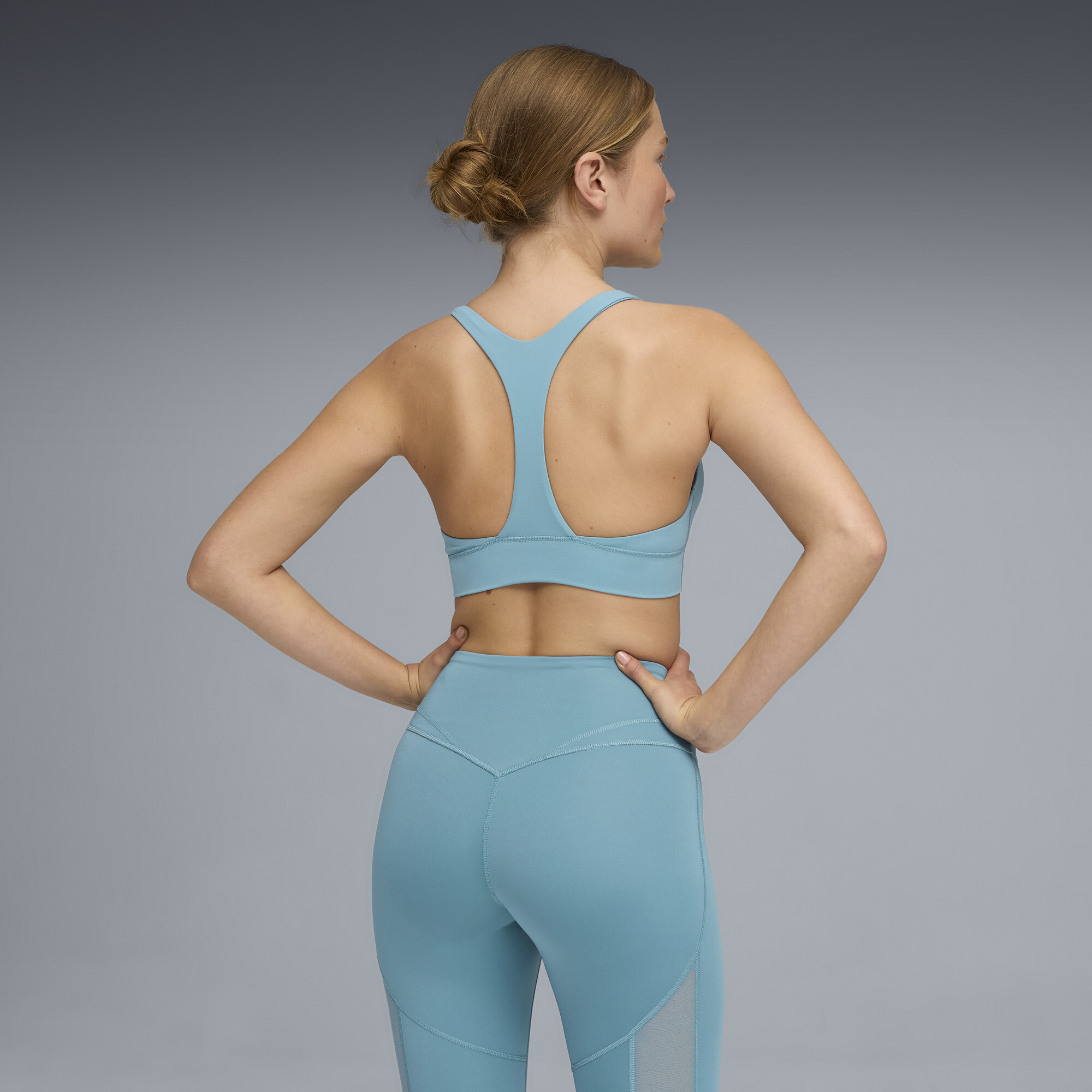 PUMA SHAPELUXE beha met diepe halslijn voor Dames, Blauw, Maat XXL thumbnail 5