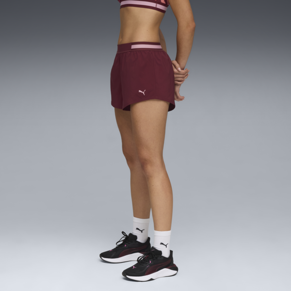 Shorts de entrenamiento PUMA STRONG para mujer, Ruby Shimmer, large-ARG