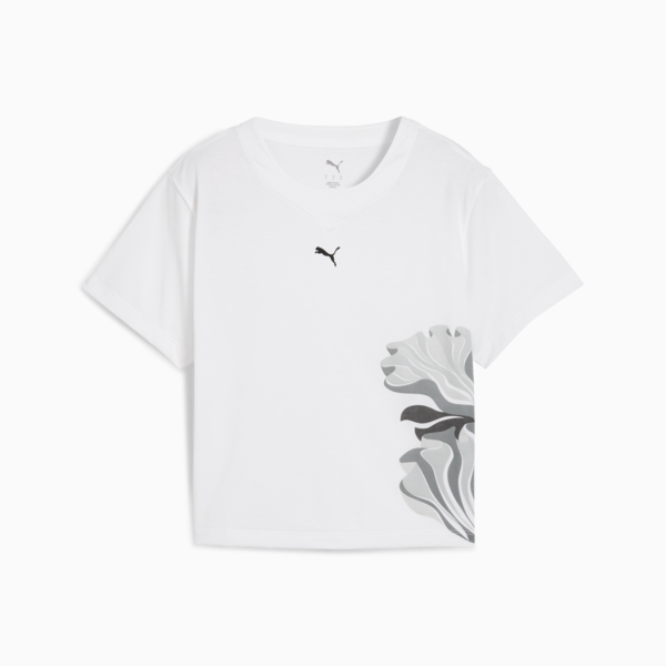 Remera de entrenamiento Floral Ribbon para mujer, PUMA White, large-ARG