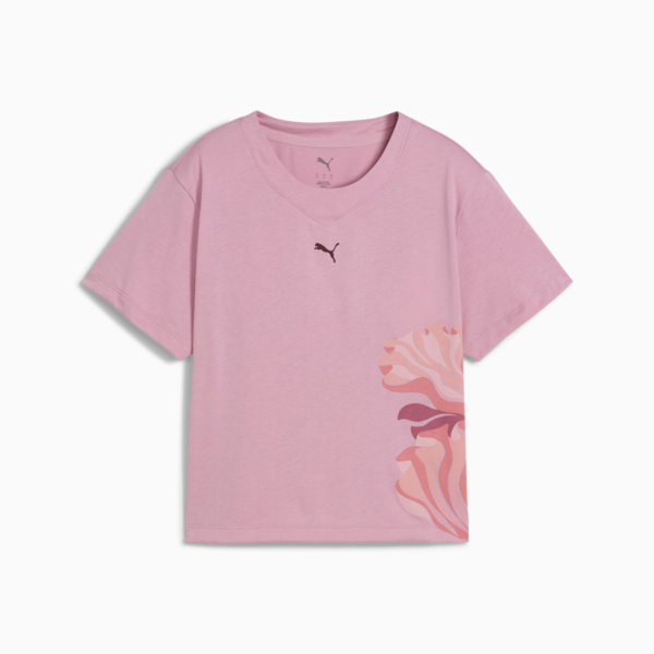 Remera de entrenamiento Floral Ribbon para mujer, Poised Pink, large-ARG