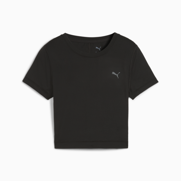 CLOUDSPUN Short Sleeve Twist Tee Women, PUMA Black, large-ZAF