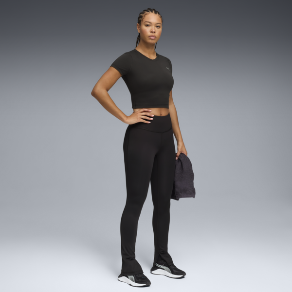 CLOUDSPUN Short Sleeve Twist Tee Women, PUMA Black, large-ZAF