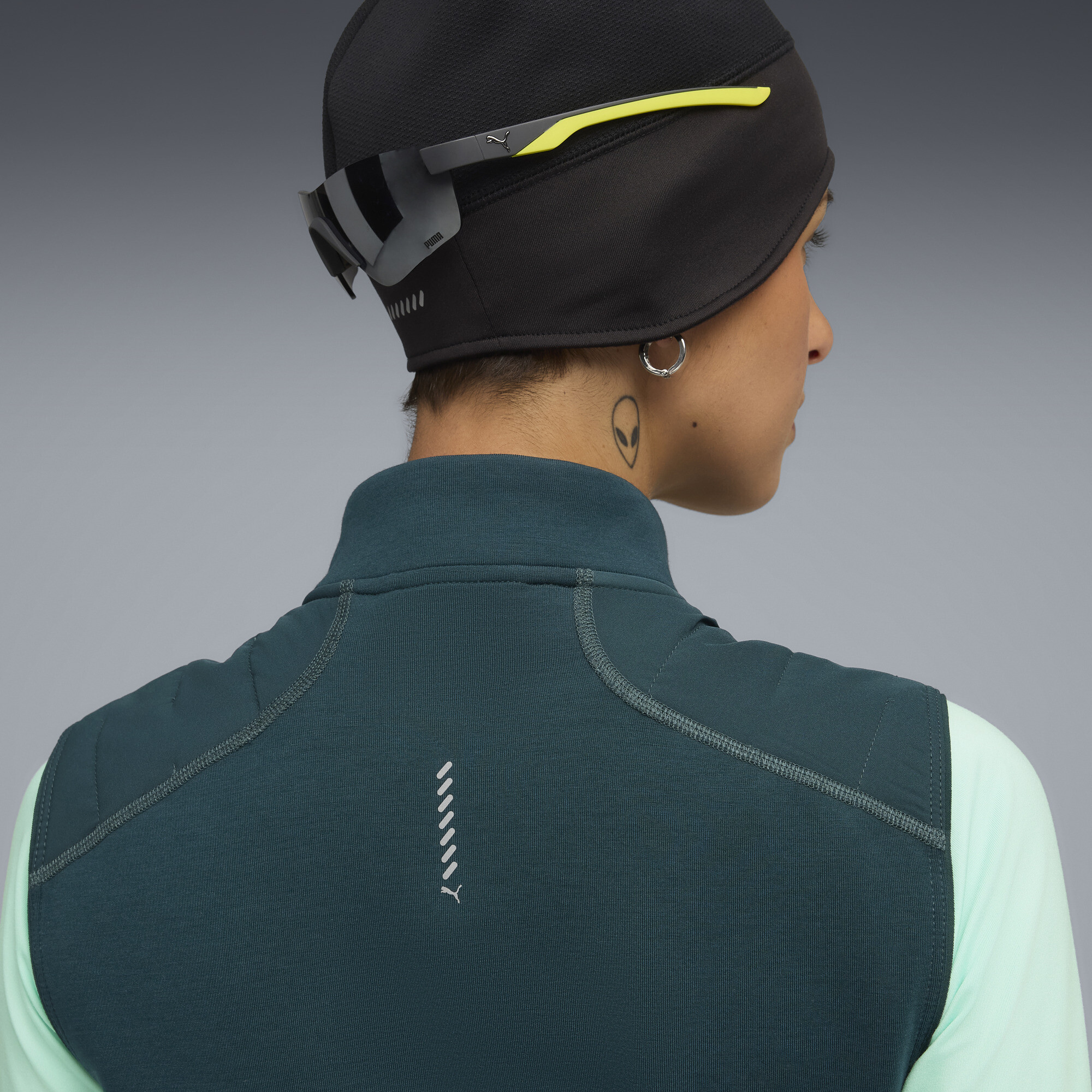 PUMA RUN CLOUDSPUN WRMLBL bodywarmer voor Dames, Groen, Maat M thumbnail 7