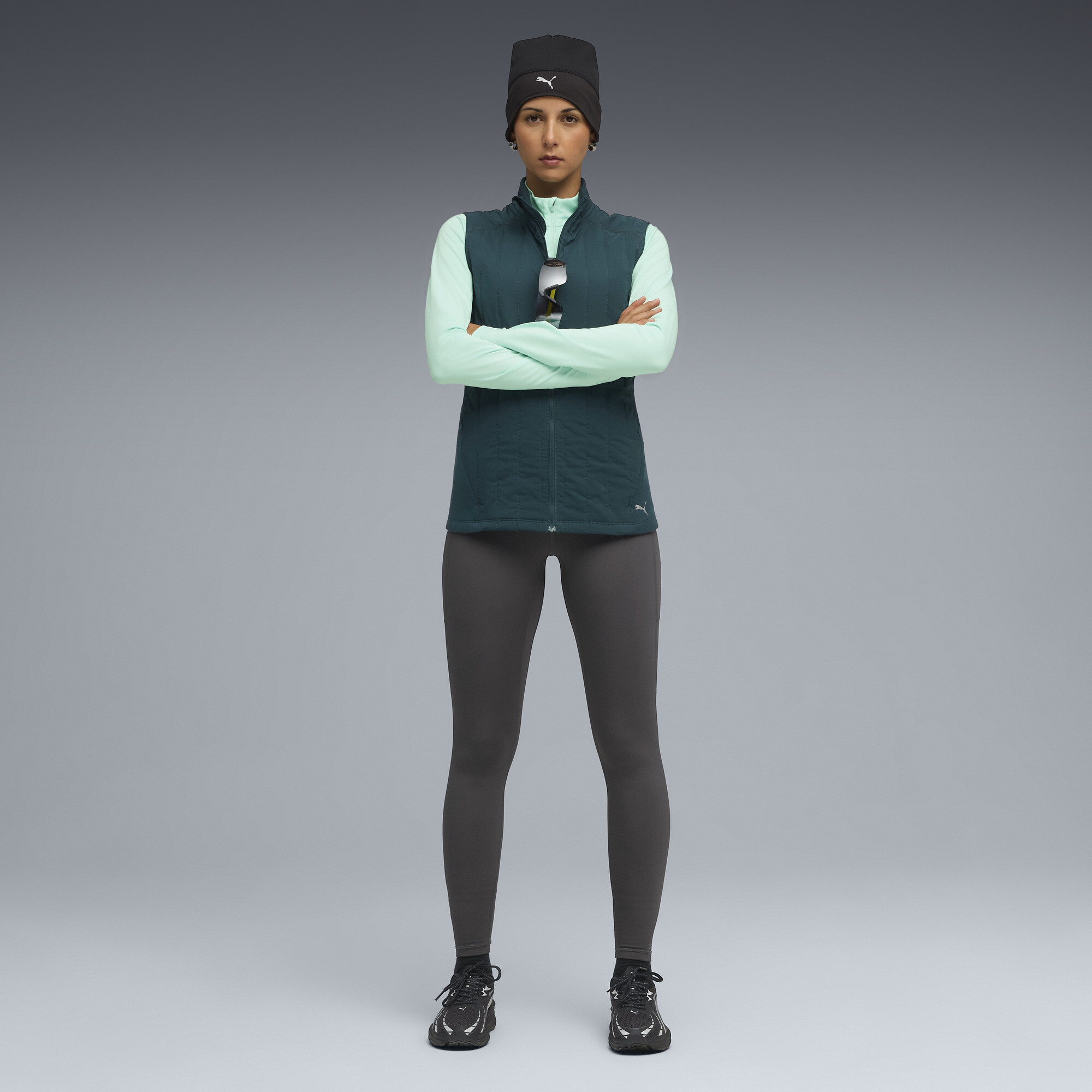 PUMA RUN CLOUDSPUN WRMLBL bodywarmer voor Dames, Groen, Maat M thumbnail 6