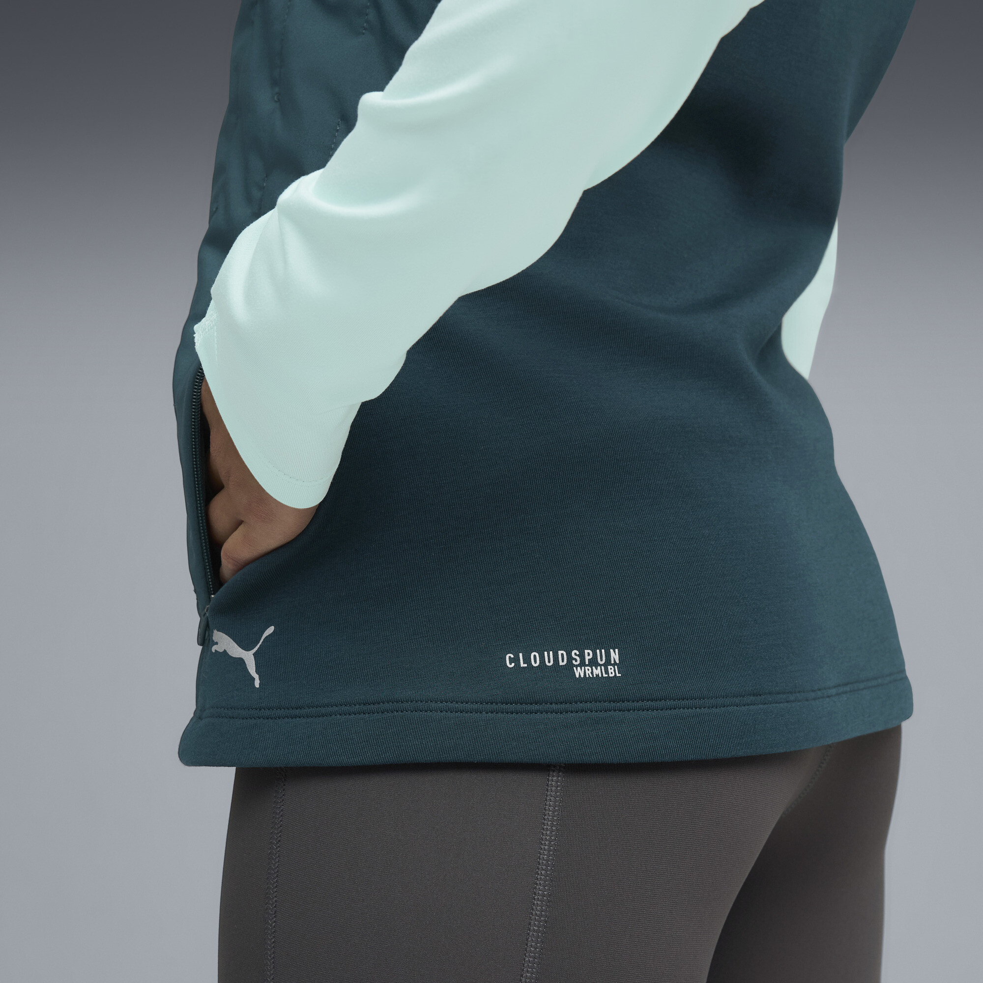 PUMA RUN CLOUDSPUN WRMLBL bodywarmer voor Dames, Groen, Maat M thumbnail 4