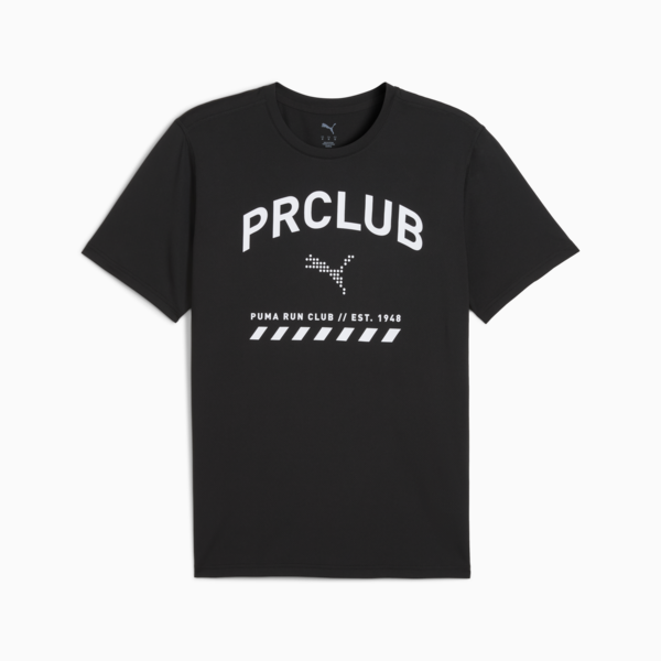 RUN CLUB Graphic Mesh Tee Men, PUMA Black, large-ZAF