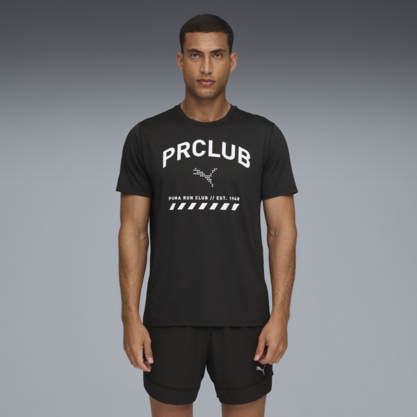 RUN CLUB Graphic Mesh Tee Men, PUMA Black, large-ZAF