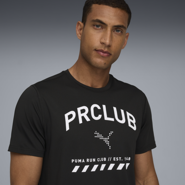 RUN CLUB Graphic Mesh Tee Men, PUMA Black, large-ZAF