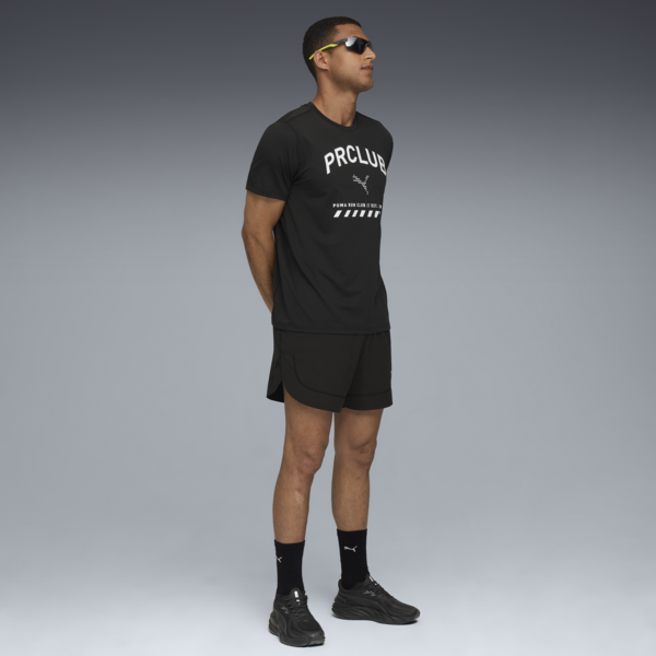 RUN CLUB Graphic Mesh Tee Men, PUMA Black, large-ZAF