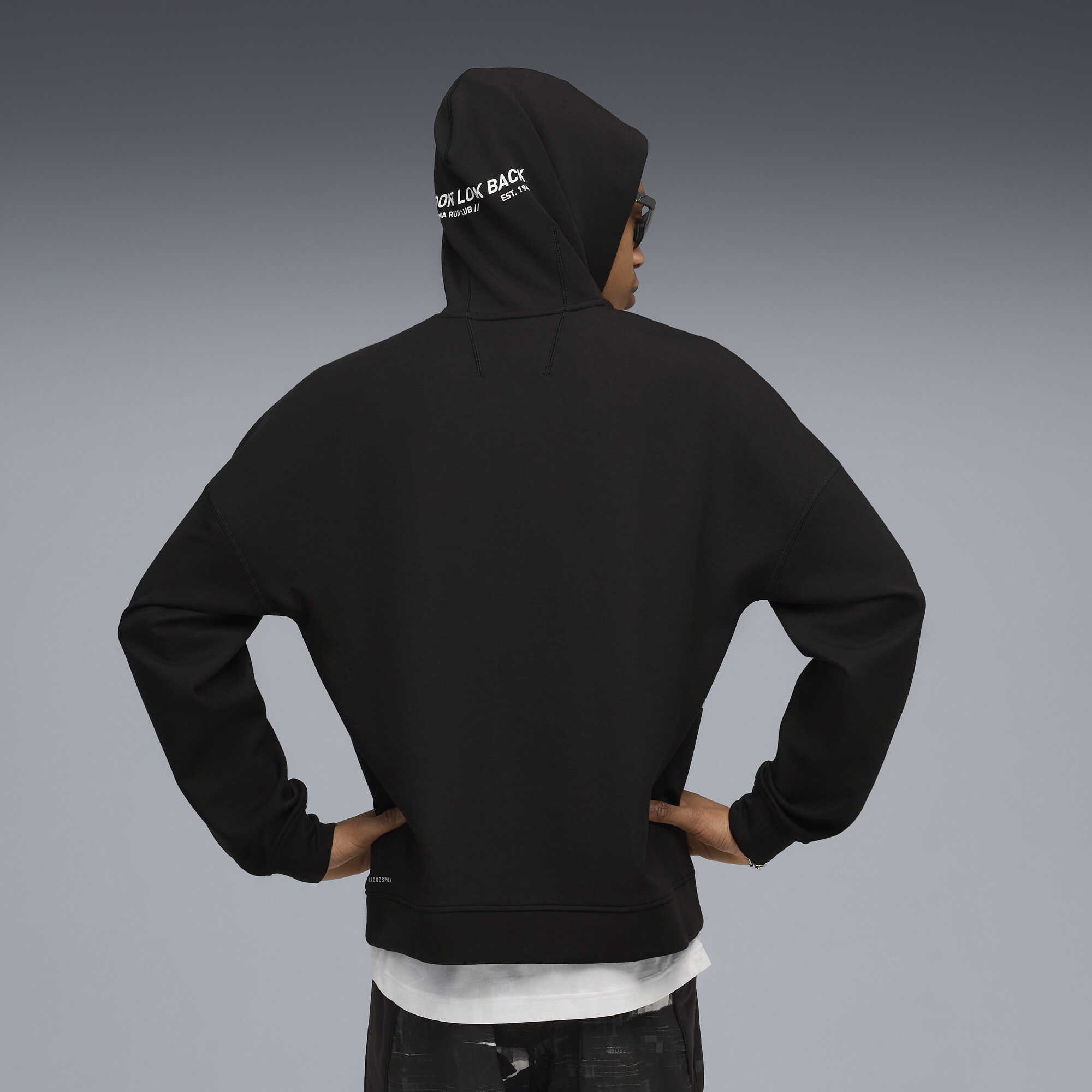 PUMA RUN CLUB hoodie voor Heren, Zwart, Maat L thumbnail 3