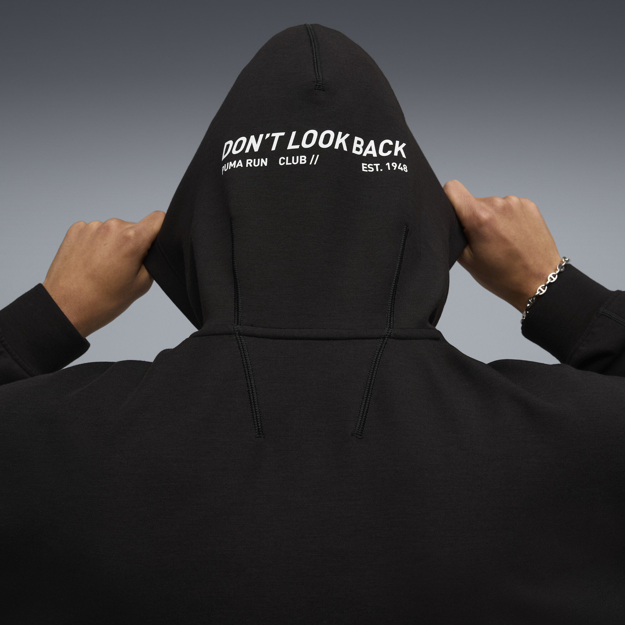 PUMA RUN CLUB hoodie voor Heren, Zwart, Maat L thumbnail 2