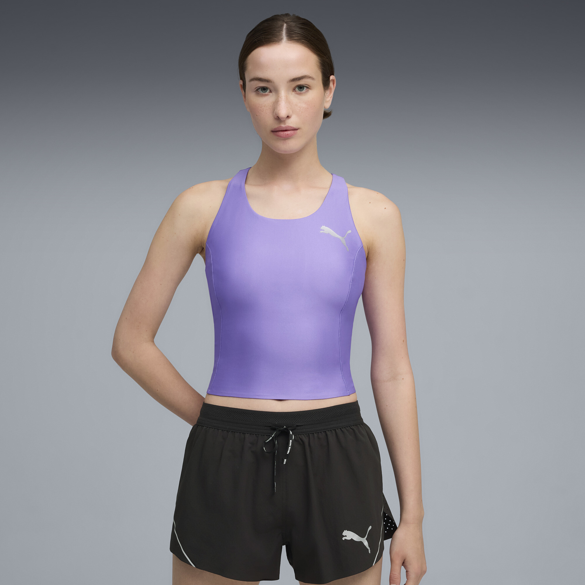 Puma Raceday Ultraform Running Crop Top Women In Purple