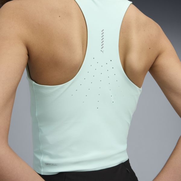 Crop top de running RACEDAY ULTRAFORM para mujer, Mint Melt, large-MEX