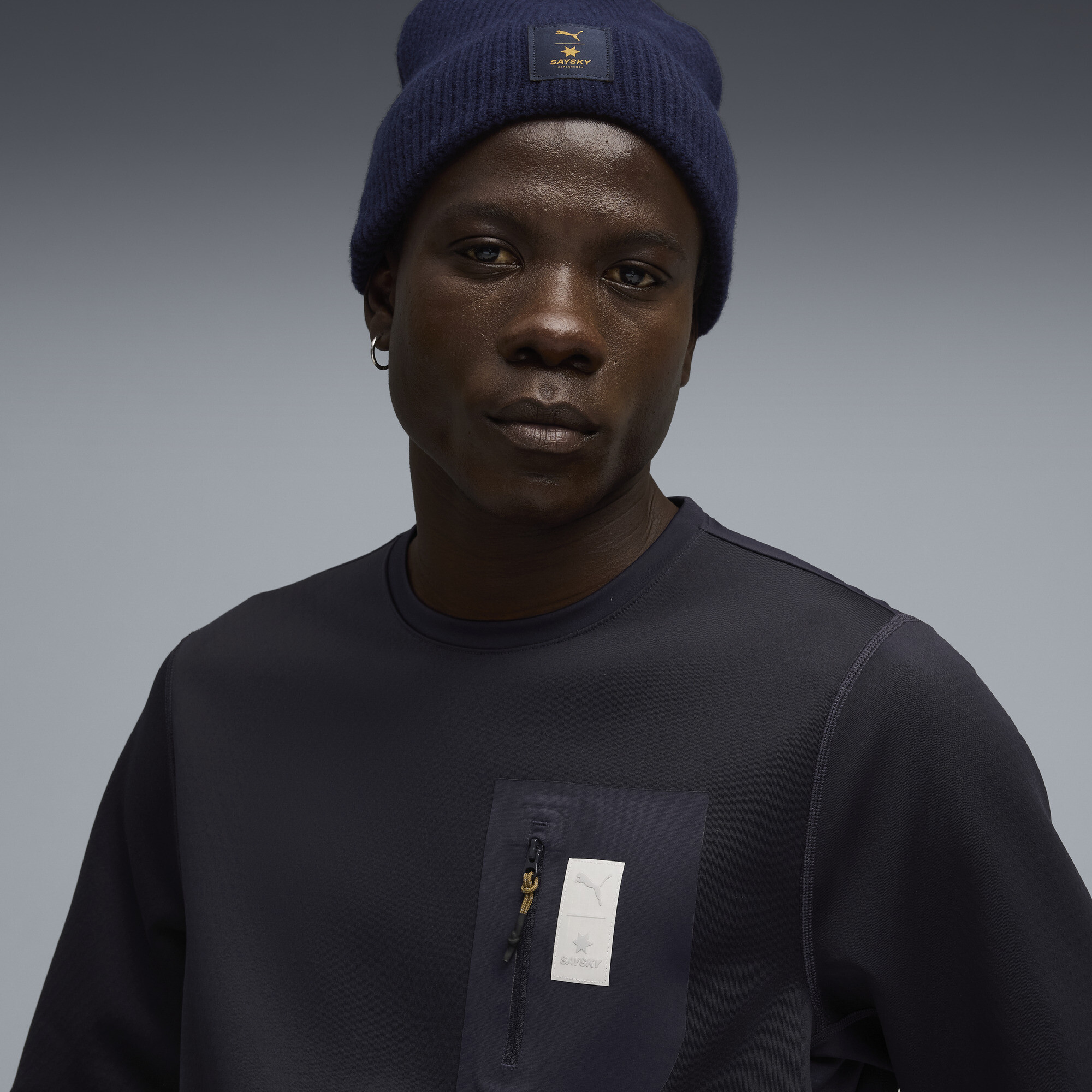 PUMA x SAYSKY trui met ronde hals voor Heren, Blauw, Maat XXL thumbnail 5