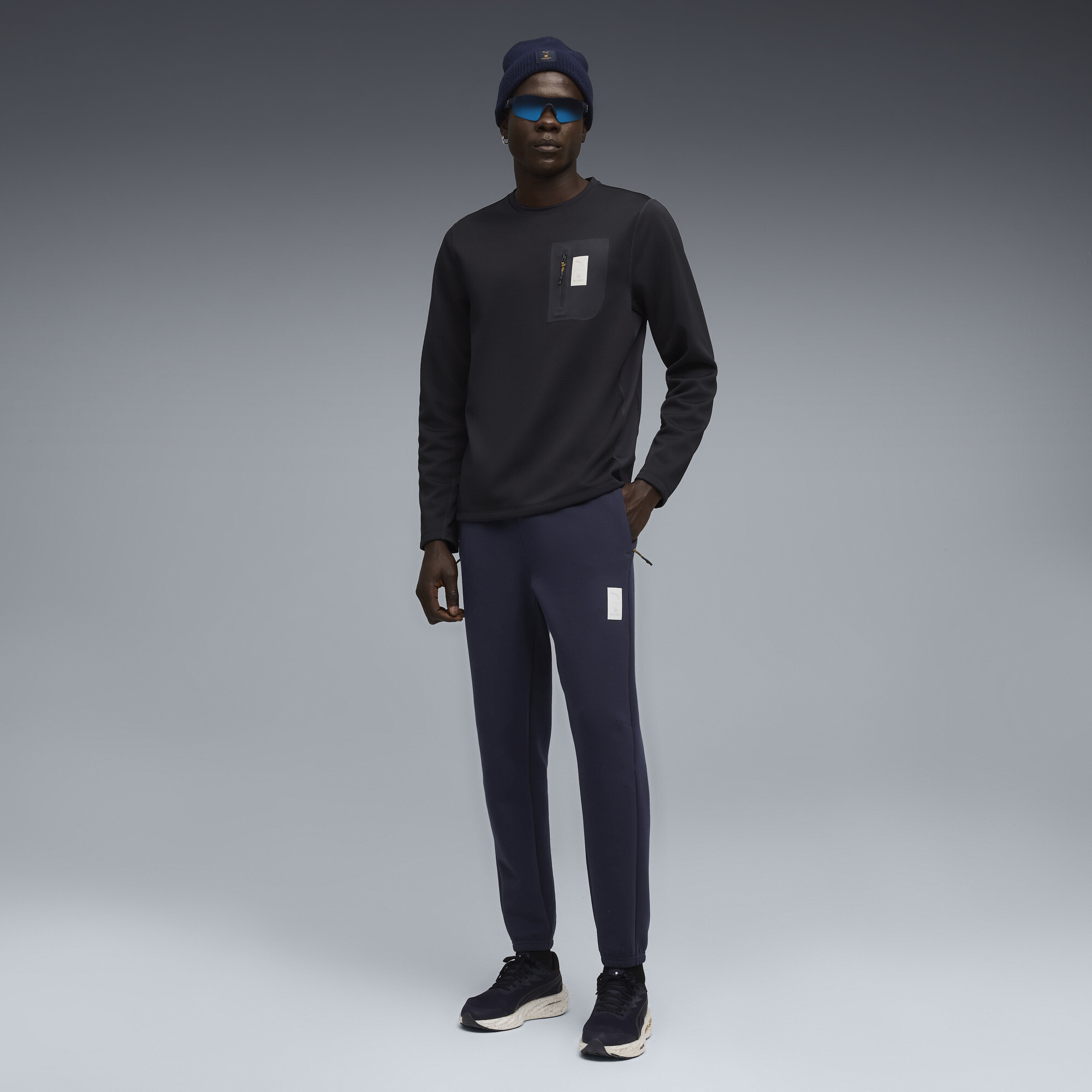 PUMA x SAYSKY trui met ronde hals voor Heren, Blauw, Maat XXL thumbnail 4