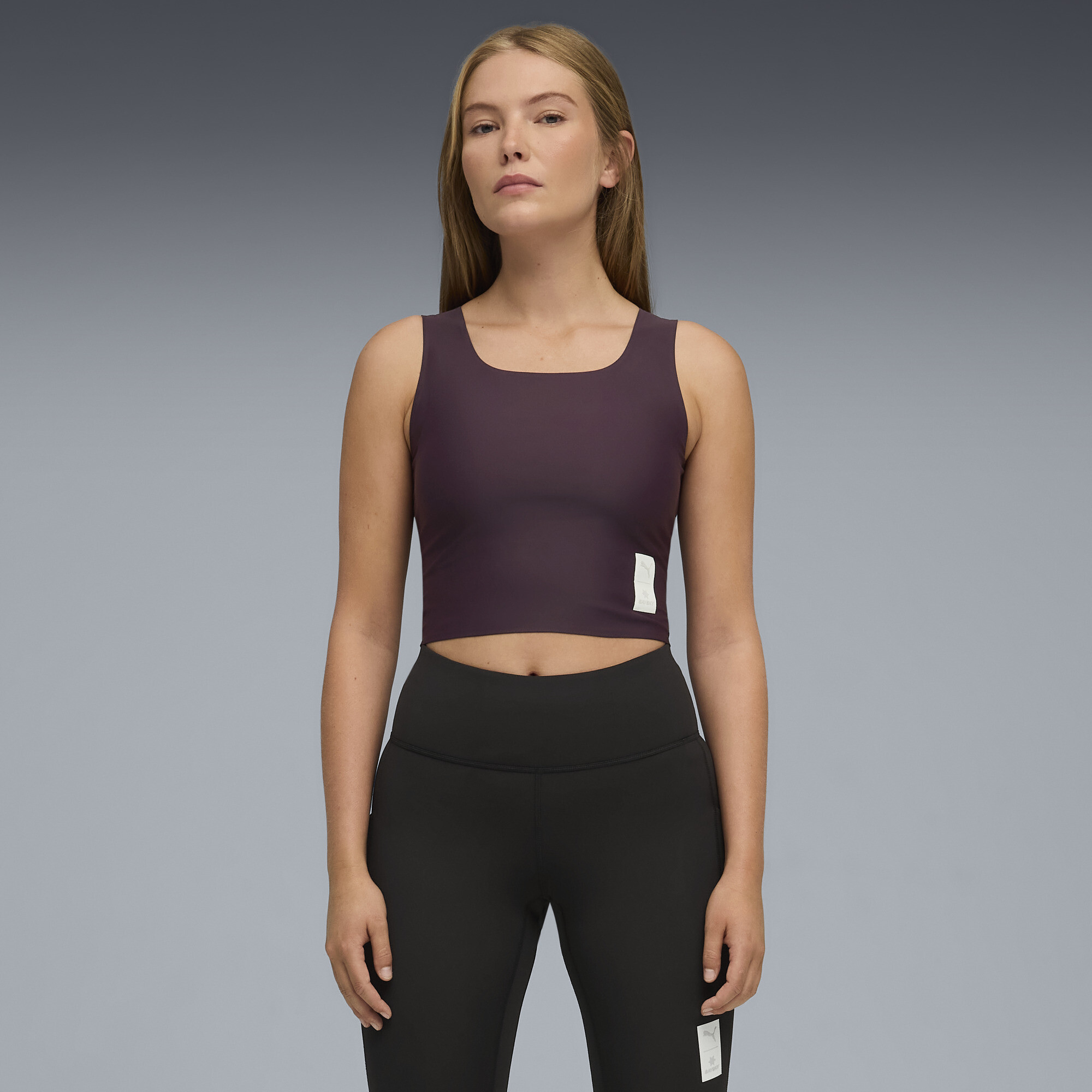 PUMA x SAYSKY Ultraform Stretch Women's Running Cropped Tank Top in Purple, Size S