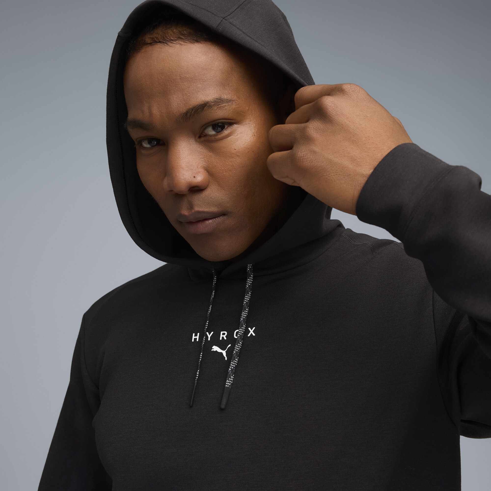 PUMA x HYROX CLOUDSPUN hoodie voor Heren, Zwart, Maat XL thumbnail 7