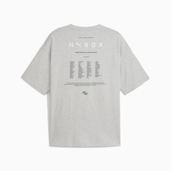 PUMA x HYROX Lifestyle Tee Men, Light Gray Heather, large-ZAF