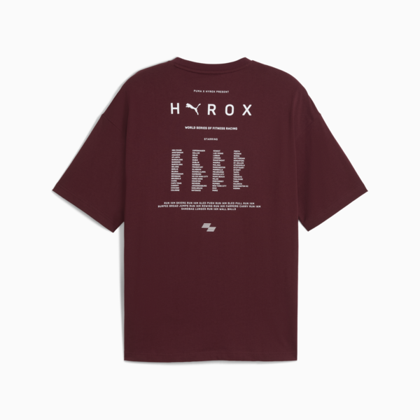 PUMA x HYROX Lifestyle Tee Men, Ruby Shimmer, large-ZAF
