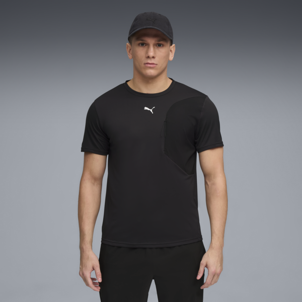 Remera de entrenamiento FLEX Pocket para hombre, PUMA Black, large-ARG