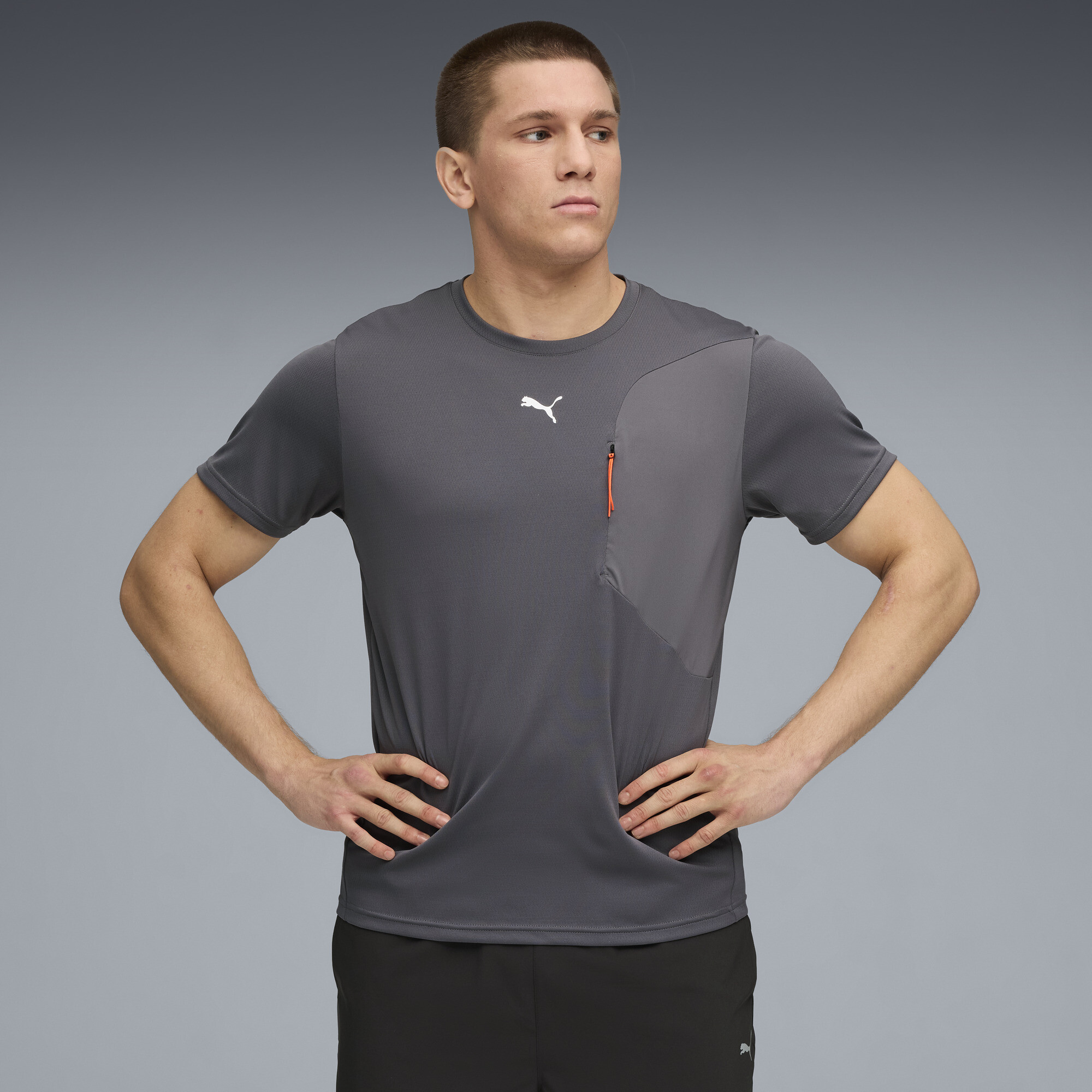 Футболка FLEX Jacquard Training Pocket Tee Men | Цвет: Серый