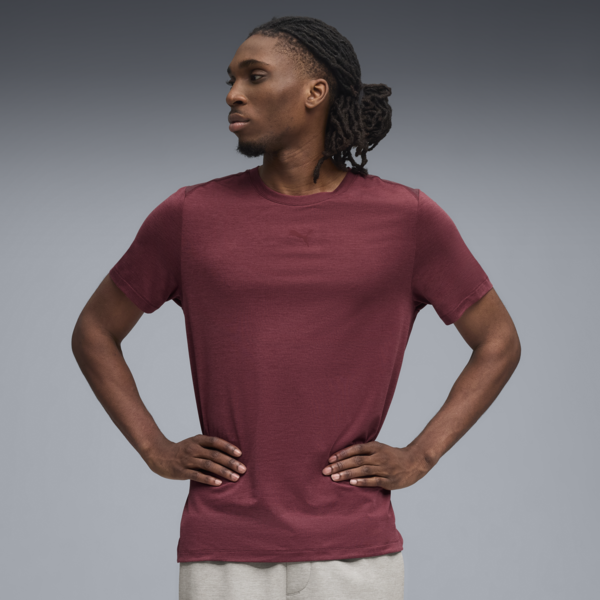 Remera CLOUDSPUN para hombre, Ruby Shimmer Heather, large-ARG