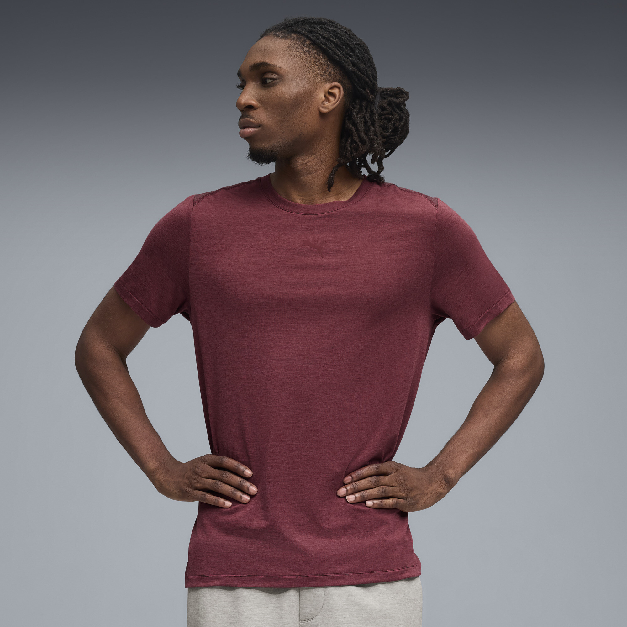 Puma Cloudspun T-shirt Men In Burgundy