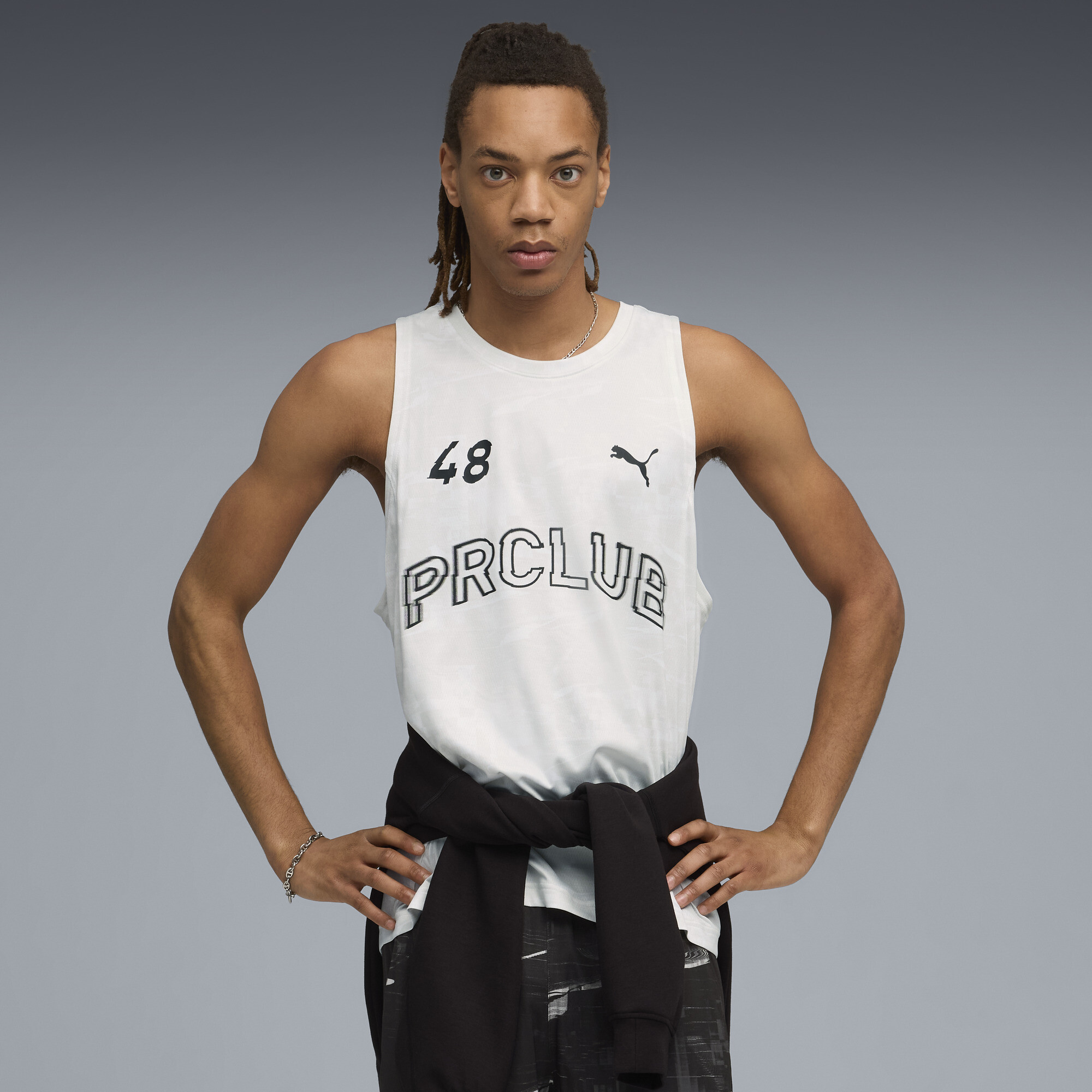 PUMA RUN CLUB Graphic tanktop voor Heren, Wit, Maat XXL thumbnail 4