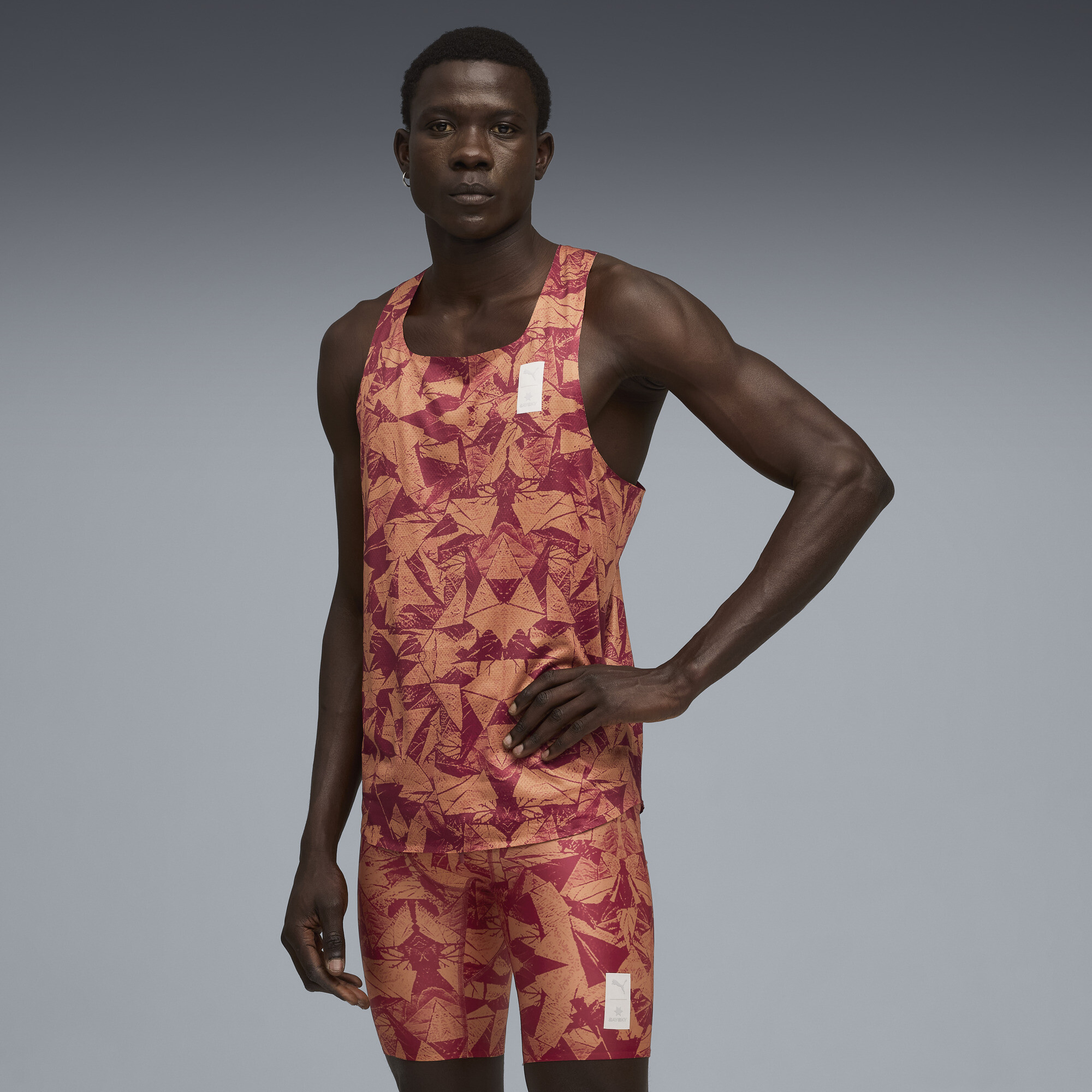 PUMA x SAYSKY singlet voor Heren, Rood, Maat S thumbnail 6