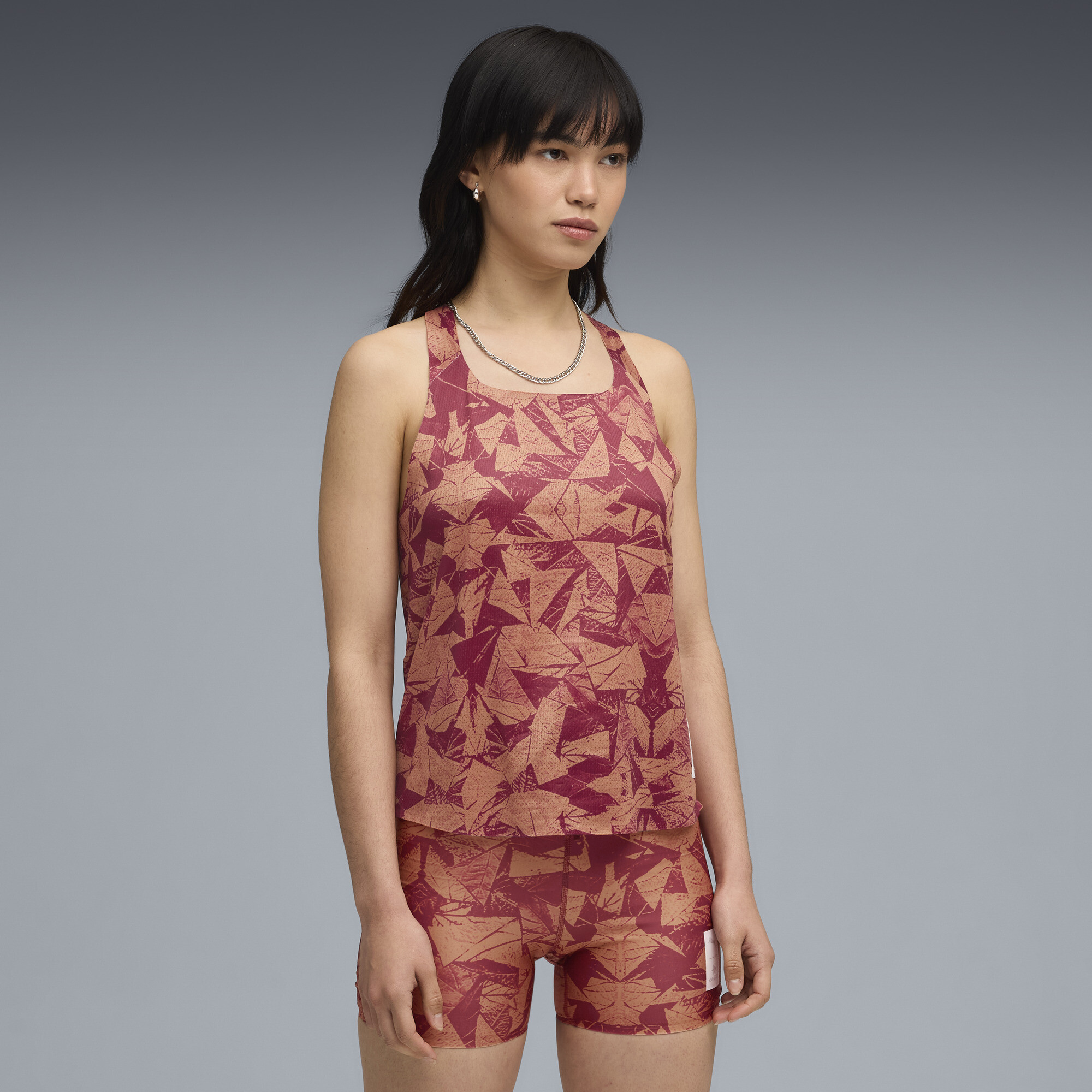 PUMA x SAYSKY Women's Moisture Wicking Running Singlet in Red, Size S