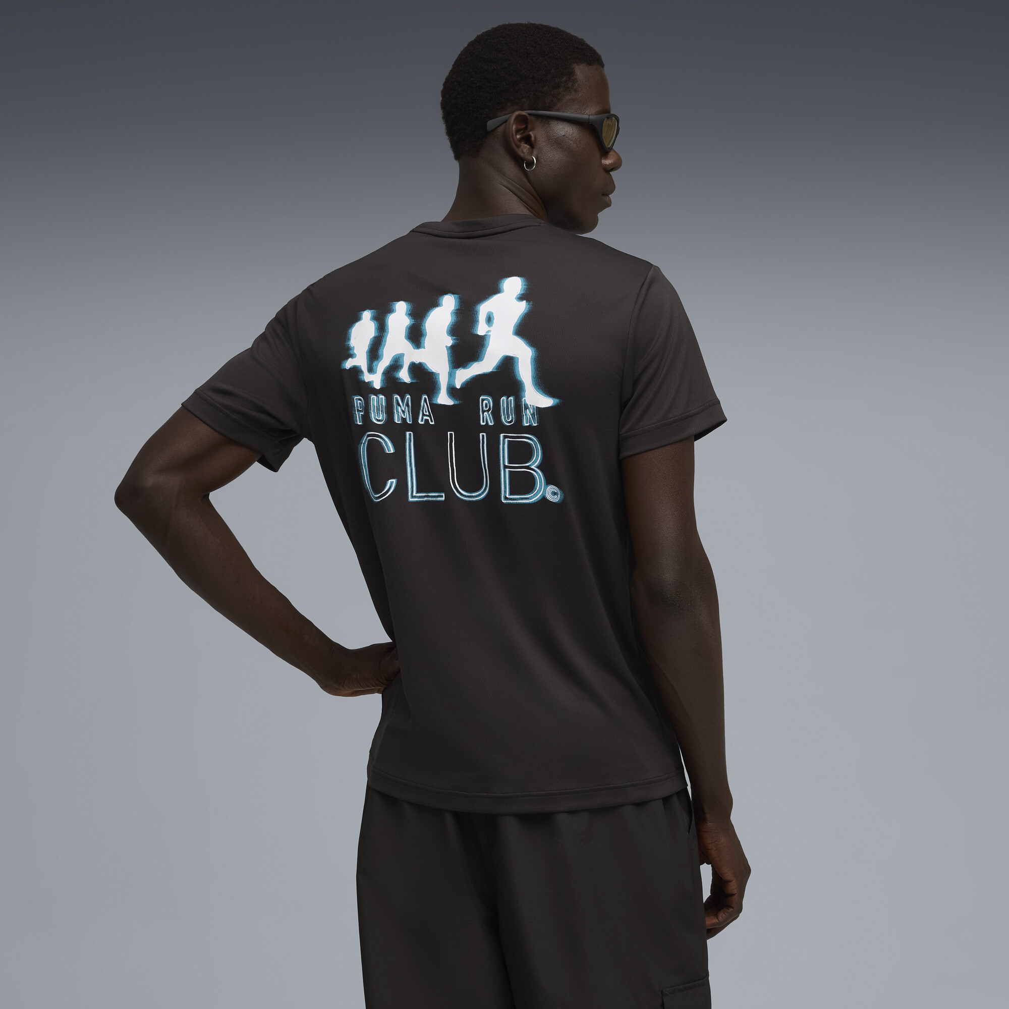 PUMA RUN CLUB Graphic T-shirt voor Heren, Zwart, Maat L thumbnail 5