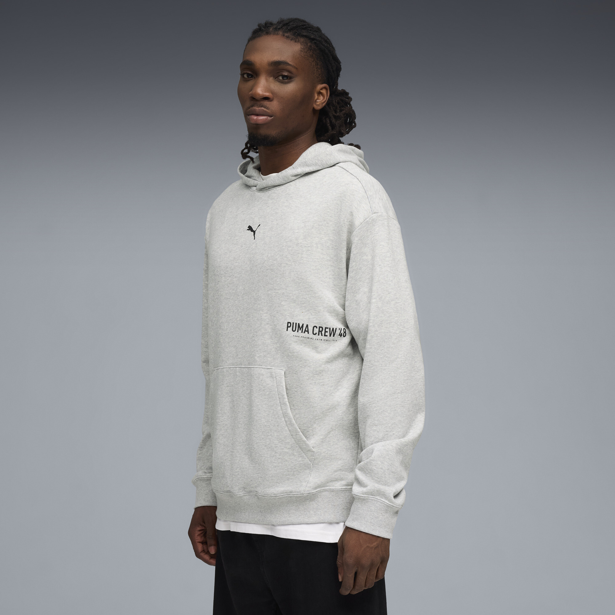 Худи French Terry Hoodie Men | Цвет: Серый | light gray heather