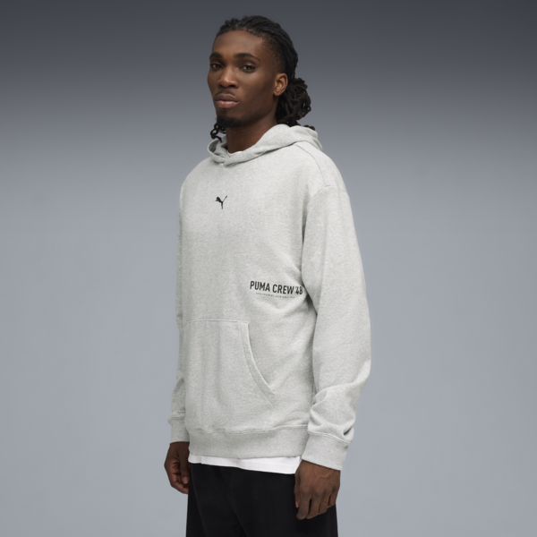 French Terry Hoodie Men, Light Gray Heather, large-ZAF
