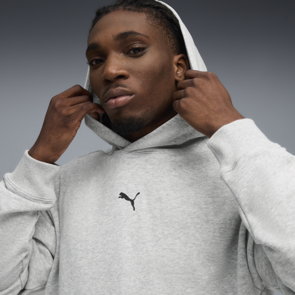 French Terry Hoodie Men, Light Gray Heather, large-ZAF