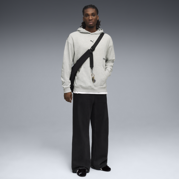 French Terry Hoodie Men, Light Gray Heather, large-ZAF