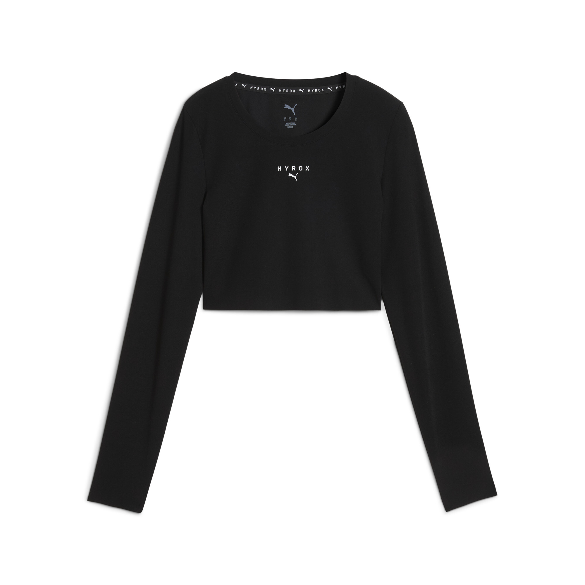 PUMA x HYROX SHAPELUXE kort T-shirt met lange mouw voor Dames, Zwart, Maat XXL thumbnail 3