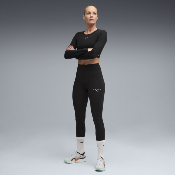Playera corta PUMA x HYROX SHAPELUXE para mujer, PUMA Black, large-MEX