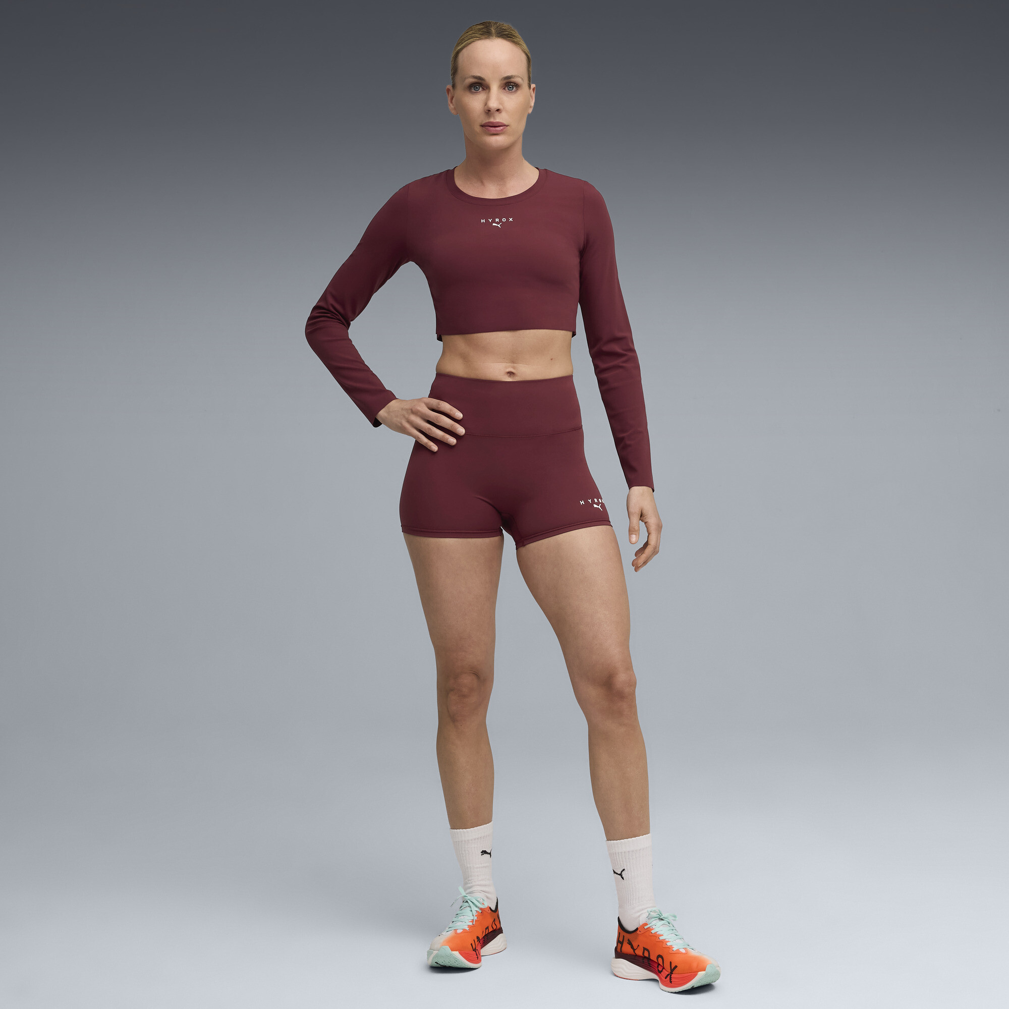 PUMA x HYROX SHAPELUXE kort T-shirt met lange mouw voor Dames, Maat L thumbnail 4