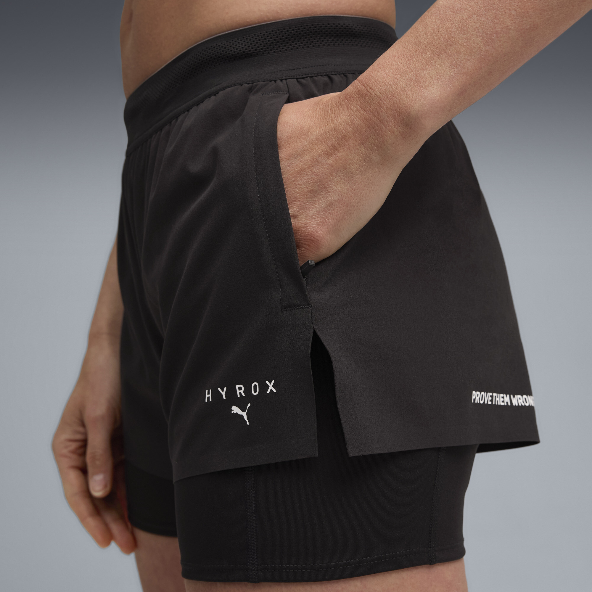 PUMA x HYROX 2-in-1-short voor Dames, Zwart, Maat XL thumbnail 5
