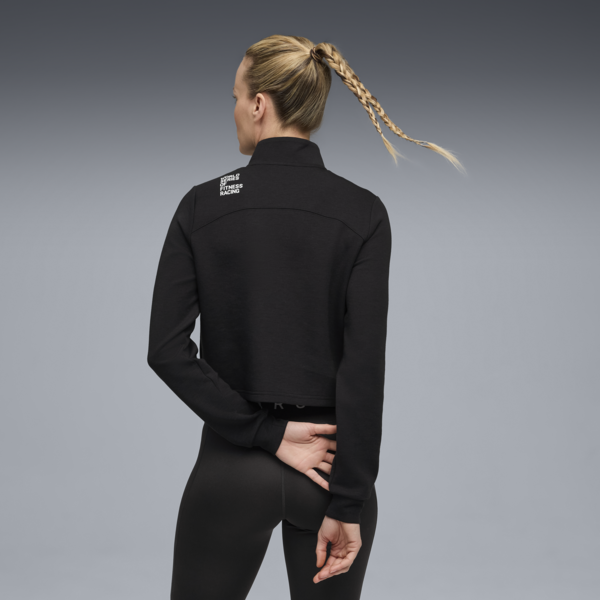PUMA x HYROX CLOUDSPUN Quarter-Zip Top Women, PUMA Black, large-ZAF
