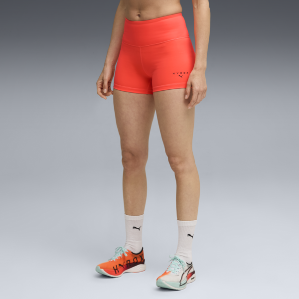 PUMA x HYROX Short Tights Women, Glowing Red, large-ZAF