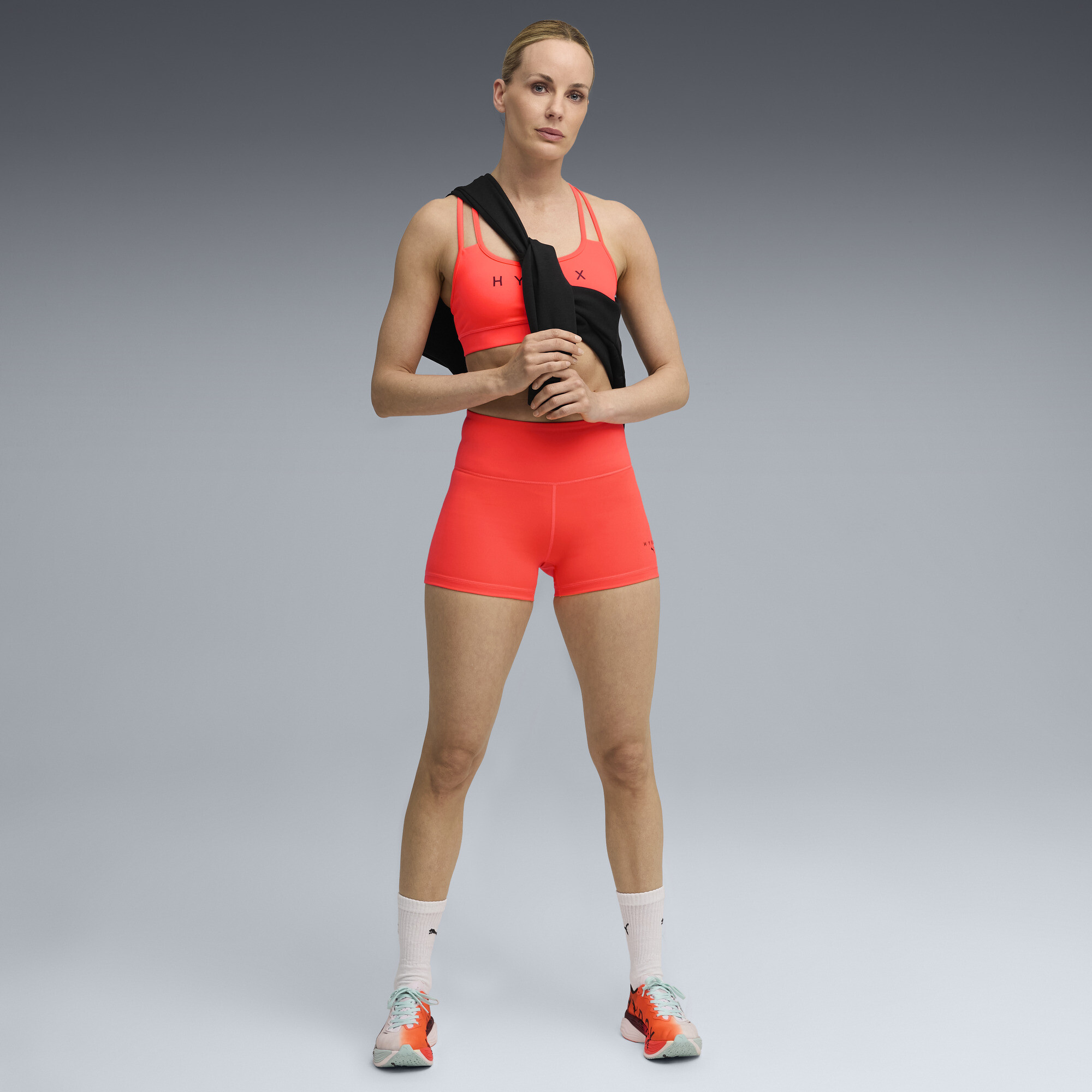 PUMA x HYROX korte legging voor Dames, Rood, Maat XL thumbnail 4