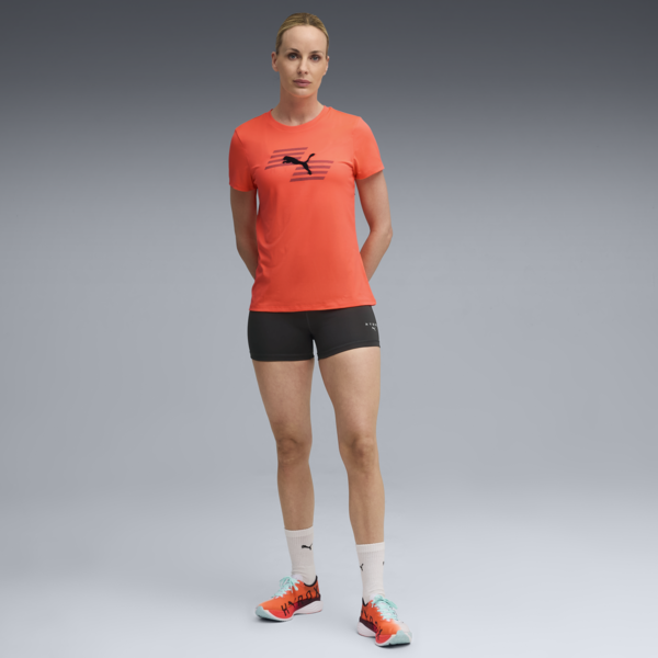 PUMA x HYROX Graphic Tee Women, Glowing Red, large-ZAF