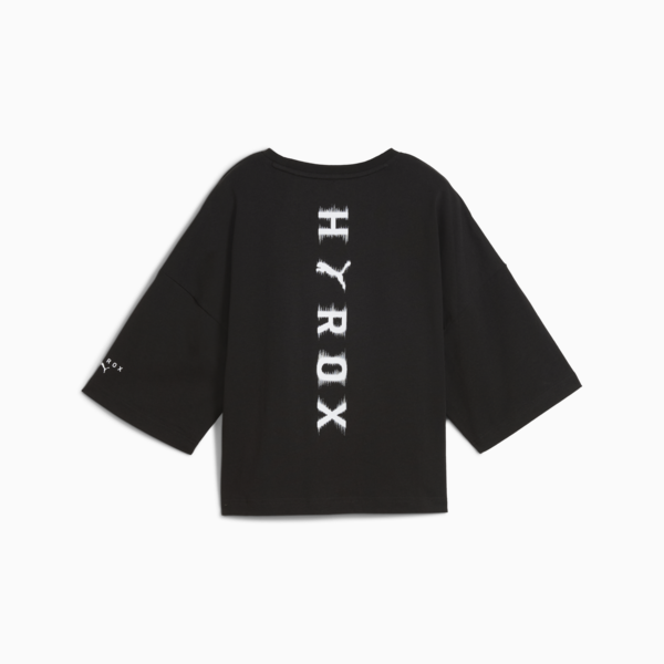 PUMA x HYROX Cropped Lifestyle Tee Women, PUMA Black, large-MEX